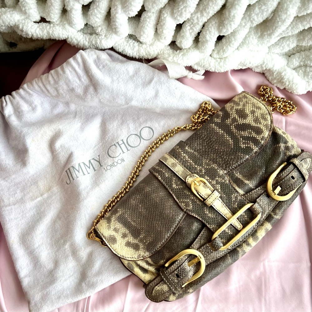 Jimmy Choo Metallic Tulita Bag